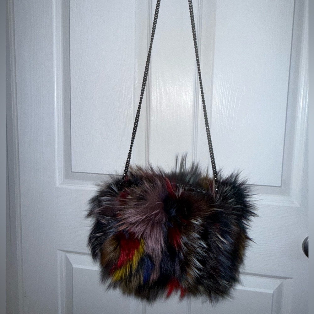 Furry shoulder bag